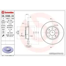 Тормозной диск Brembo 08508634