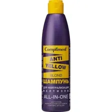 Шампунь для волос Compliment Anti-Yellow Blon нейтрализатор желтизны 300мл