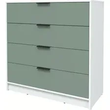 Комод Интерлиния Концепт КТ-К100 Глосс (белый платинум/мята)