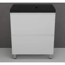 Symbolite Тумба под умывальник Манхэттен 70 Plus 2 ящика + Asti 70x45 (белый матовый/антрацит)