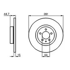 Тормозной диск BOSCH 0 986 478 668 полный , передняя ось