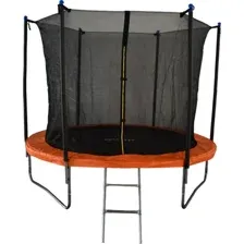Батут GoUP Elite 8FT (с сеткой и лестницей, оранжевый)