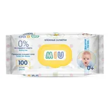 Салфетки влажные детские MIU с экстрактом ромашки 100шт