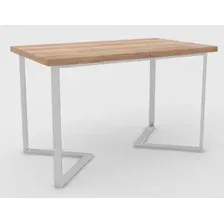 Кухонный стол Hype Mebel Дельта раздвижной 125x75 (белый/дуб галифакс натуральный)
