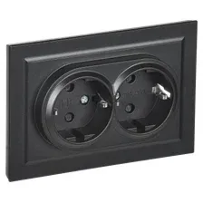 Розетка IEK Brite BR-R24-16-K02-F (черный)