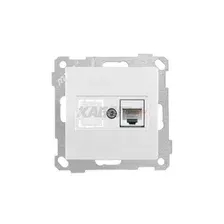 21 - Розетка 1хRJ-45 кат. 5e UTP, белая