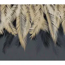 Фотообои листовые Citydecor Пальмовые листья (300x260, с оттенком золотой-синий)