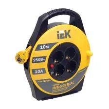 Удлинитель на катушке IEK УК10 WKP23-06-04-10 (10 м, желтый)