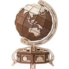 Сборная модель EWA Глобус. Образовательная 3D модель Земли (коричневый)