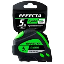 Рулетка Effecta Nylon -5м/25 мм с магнитом, автостопом, лентой нейлон