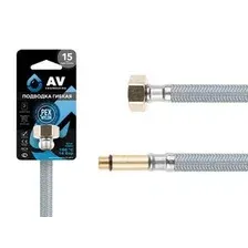 Подводка гибкая для воды, nylon, Lt иголка м10 длинная - гайка 1/2 80 см AV Engineering