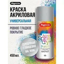 Автомобильная краска MagicLine термостойкая серебристая RAL 9006 265 г