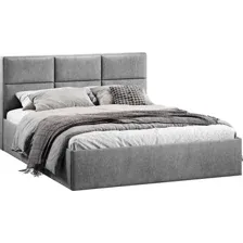 Кровать Трия Стелла Тип 1 c ПМ и заглушиной 160x200 (микровелюр Wellmart Silver)