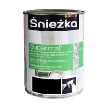Эмаль Sniezka Supermal масляно- фталевая черная RAL9005 (0,8 л) для окон и дверей