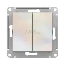 Выключатель двухклавишный перекрестный скрытый SYSTEME (SCHNEIDER) ELECTRIC AtlasDesign жемчуг (ATN000473)