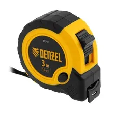 Рулетка 3м х 16мм, двухкомп. корпус, кнопкапауза 31541 DENZEL