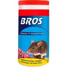 Средство для борьбы с вредителями Bros Гранулы от мышей и крыс (250г)