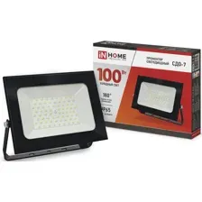 Прожектор In Home СДО-7 100Вт 230В 6500К IP65, черный