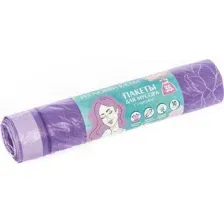 Пакеты для мусора HomeQueen Пионы / 77366 (10шт, 35л)