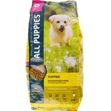 Корм для щенков All Puppies с курицей, 2.2 кг