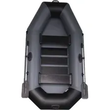 Гребная лодка Vivax К250 с ковриком-сланью (без киля, серый/черный)