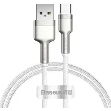 Кабель Baseus Cafule, Metal Data USB to Type-C 66W, White, CAKF000202, 2 м