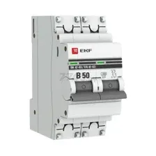 Автоматический выключатель EKF PROxima ВА 47-63 2P 50А В 4,5кА (mcb4763-2-50B-pro)