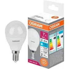 Лампа Osram LED Value Р60 7Вт Е14 6500К / 4058075579682