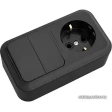 Блок розеток Bylectrica 2В-РЦ-529 (черный)