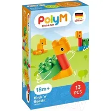 Конструктор PolyM Птицы и звери / 760002_HP (13эл)