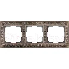 Рамка для выключателей и розеток Werkel Antik WL07-Frame-03 / A029840 (бронза)