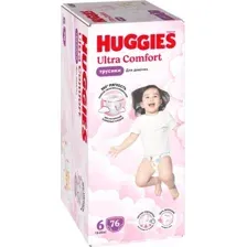 Трусики-подгузники Huggies Ultra Comfort Girl Box 6 (76 шт)