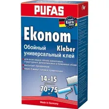 Клей для обоев Pufas Эконом Euro 3000 универсальный, 500 г