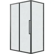 Душевой уголок Grossman Cosmo 110x100x195 120.K33.02.1110.21.02 (черный матовый/стекло шиншилла)