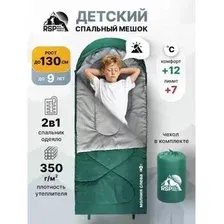 Спальный мешок RSP Outdoors Happy 350 R (зеленый, 160*65см, молния справа)