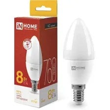 Лампа INhome LED-Свеча-VC 8Вт 230В Е14 3000К 760Лм / 4690612020426
