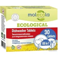 Таблетки для посудомоечной машины molecola Экологичные (30 шт)