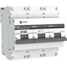 Выключатель автоматический EKF PROxima ВА 47-100 3P 100A (D) 10kA mcb47100-3-100D-pro