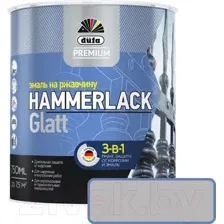 Эмаль Dufa Hammerlack на ржавчину гладкая RAL7040 (750мл, серый)