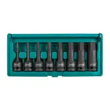 Набор торцевых ударных головок 1/2" HEX H5-H19 (8 предметов) Jonnesway S05A408S
