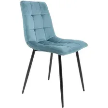 Стул AksHome Dallas 76331 (велюр, бирюзовый/черный)