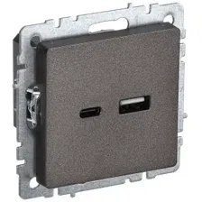 Розетка USB IEK Brite BR-U22-018-K45