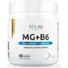 Витамины, минералы Solab Магний  Витамин В6 (240 капсул)