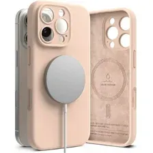 Чехол для телефона Ringke Silicone Magnetic Magsafe для Apple iPhone 16 Pro Pink Sand