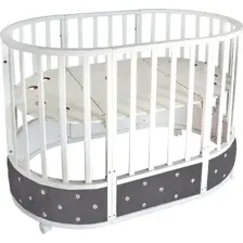 Детская кровать-трансформер Sweet Baby Cappellini 7в1 (белый/серый)