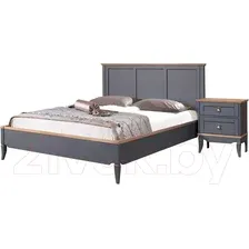 Двуспальная кровать Гомельдрев Тельма ГМ 6581 160x200 Дуб (капри/натуральный дуб)
