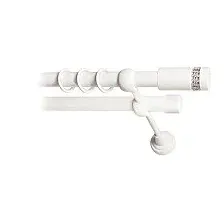 Карниз для штор Lm Decor Имидж 116 2р гладкий 25/19мм (белый глянец, 3м)