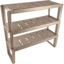 Этажерка для обуви "Wenge" 3 полки, 720х267х700 мм цв. бежевый.