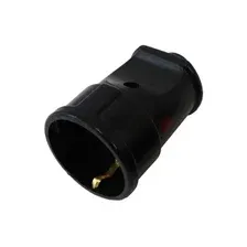 Розетка штепсельная Элект РП 16-002 (черный)