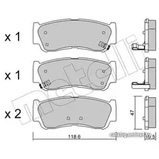 Тормозные колодки Metelli 2207880